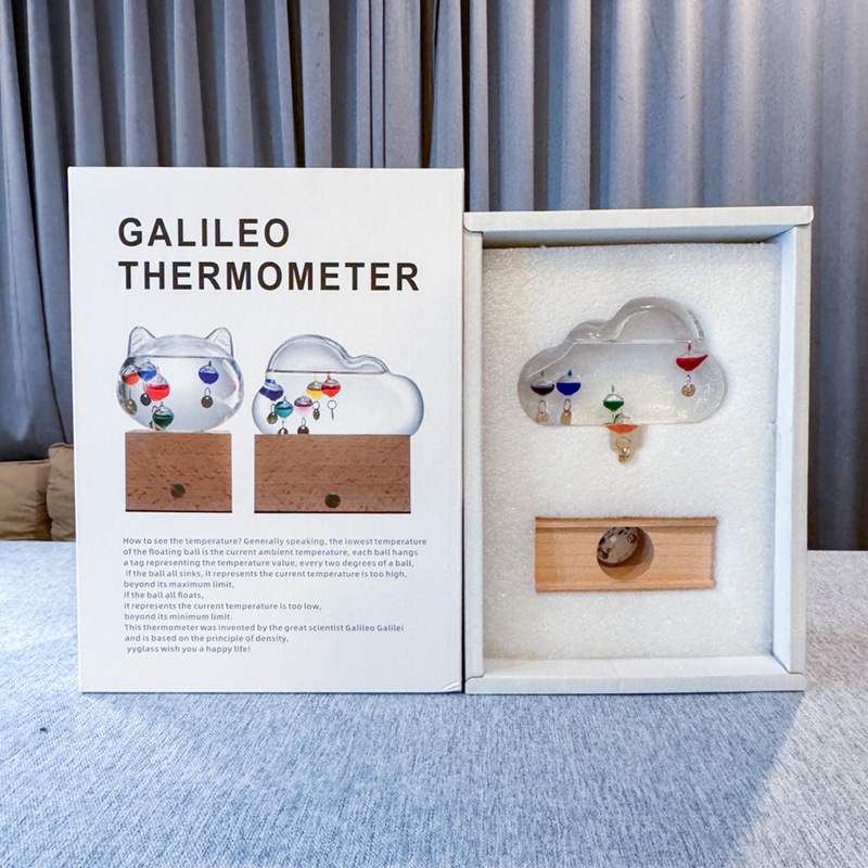 Cloud galileo thermometer decoration weather forecast