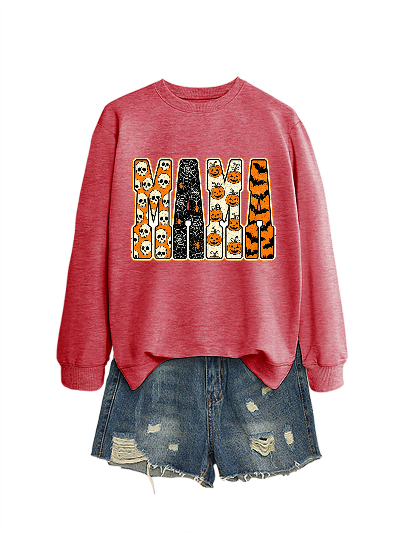 Womens Halloween Hoodie Featuring Skull Spider And Jack-o-lantern Designs
