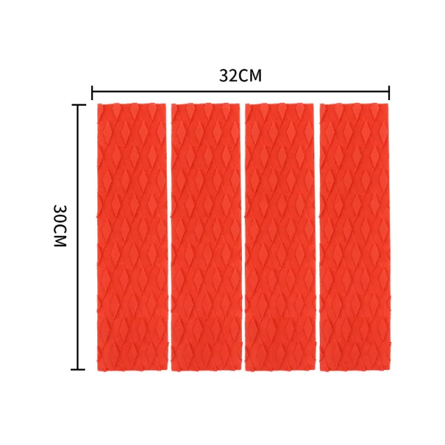 Outdoor Water Surfboard Eva Non slip Mat Red 4 Pieces - Shop at LoveMi