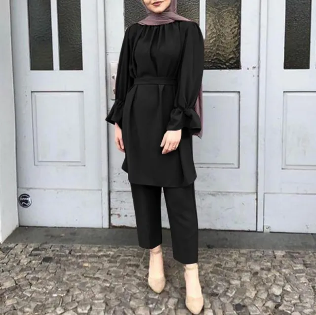 Women's Summer Solid Color Casual Top And Blouse And Pants Black - Shop at LoveMi