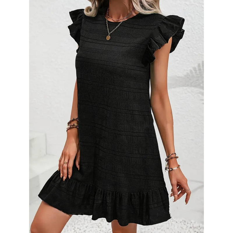 Plus Size Ruffled Sleeveless Women's Dress