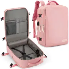 Water Repellent Travel Business Travel Luggage Backpack - Pink - View 1