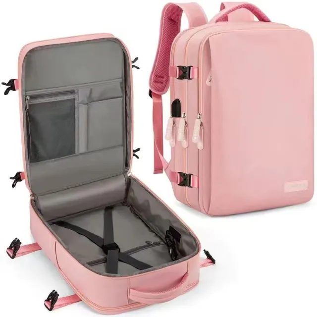 Water Repellent Travel Business Travel Luggage Backpack Pink - Shop at LoveMi