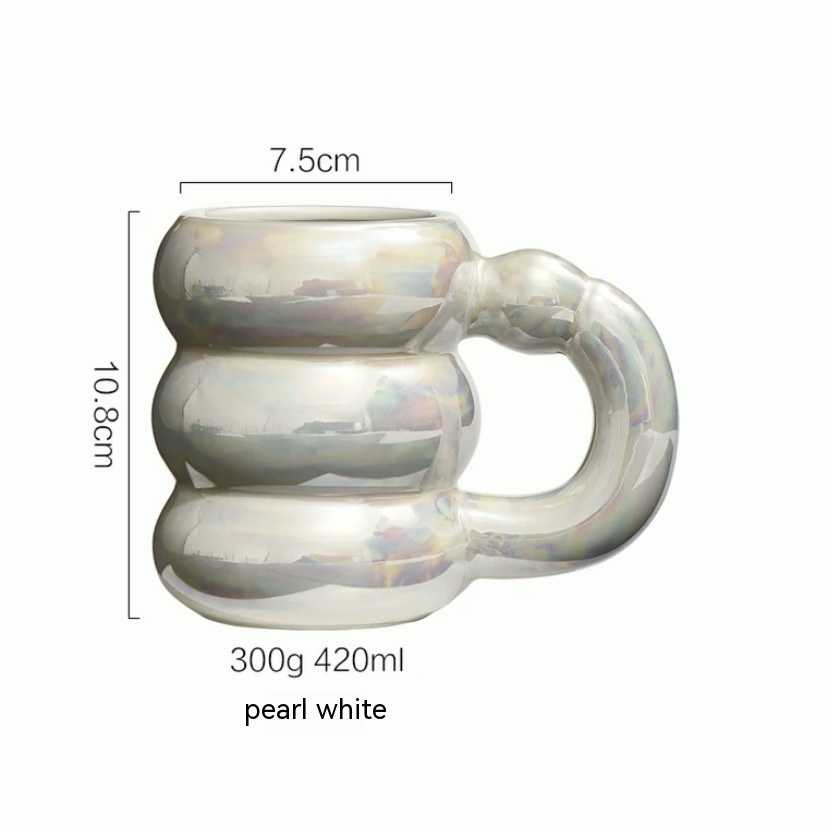 Tire Mug Pearlescent White