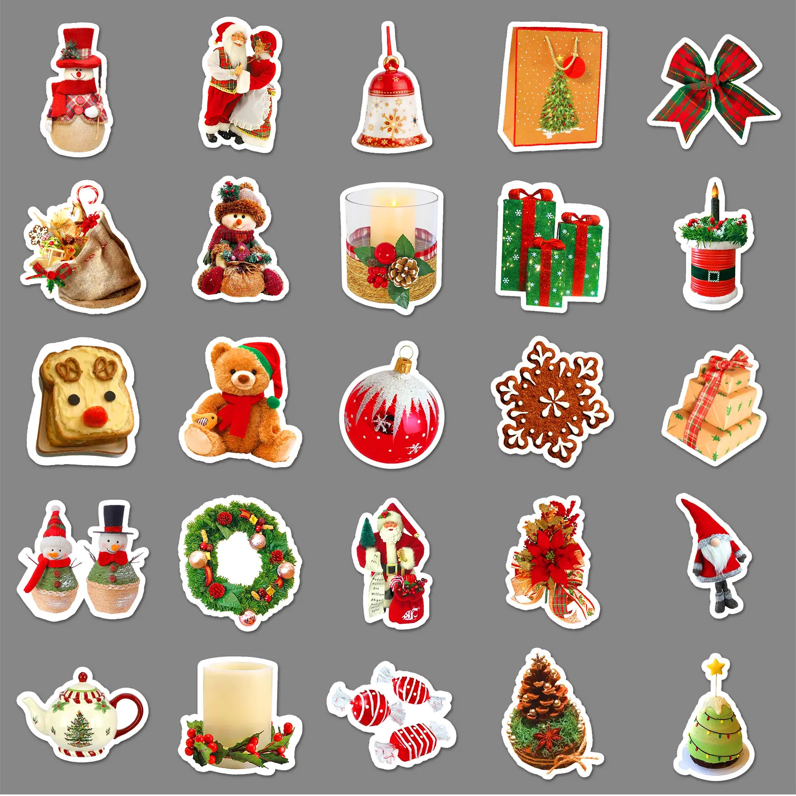 Christmas Decoration Santa Snowman Gingerbread Elk Cartoon