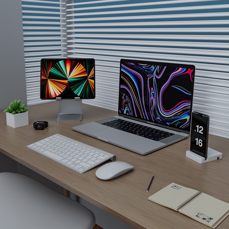 Flat Computer General Support Adjustable Lifting Mobile Desktop Stand - Image 14