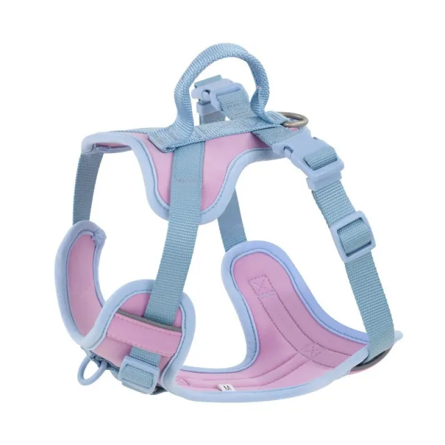 Dog Breast Strap Hand Holding Rope Dog Leash Collar Chest Back Blue And Purple - Shop at LoveMi