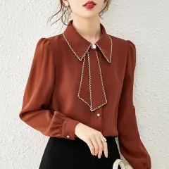 New Design Sense Niche Western Style Shirt Female - Red - View 1