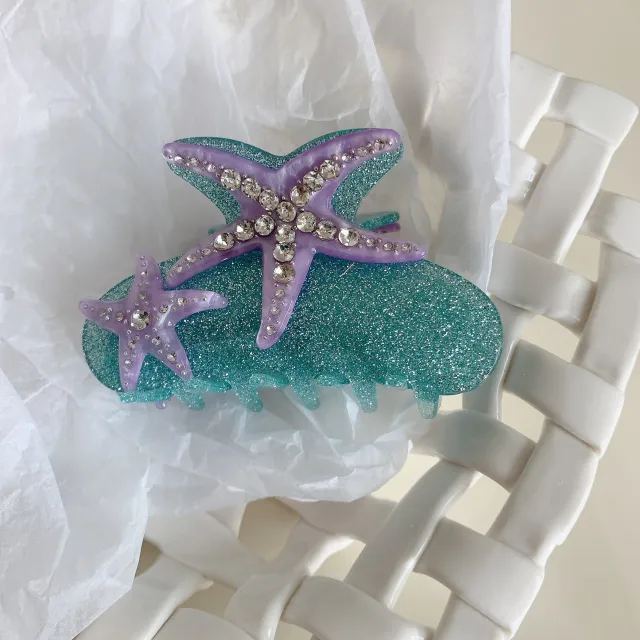 Korean Fashion Diamond Large Hair Clip Green - Shop at LoveMi