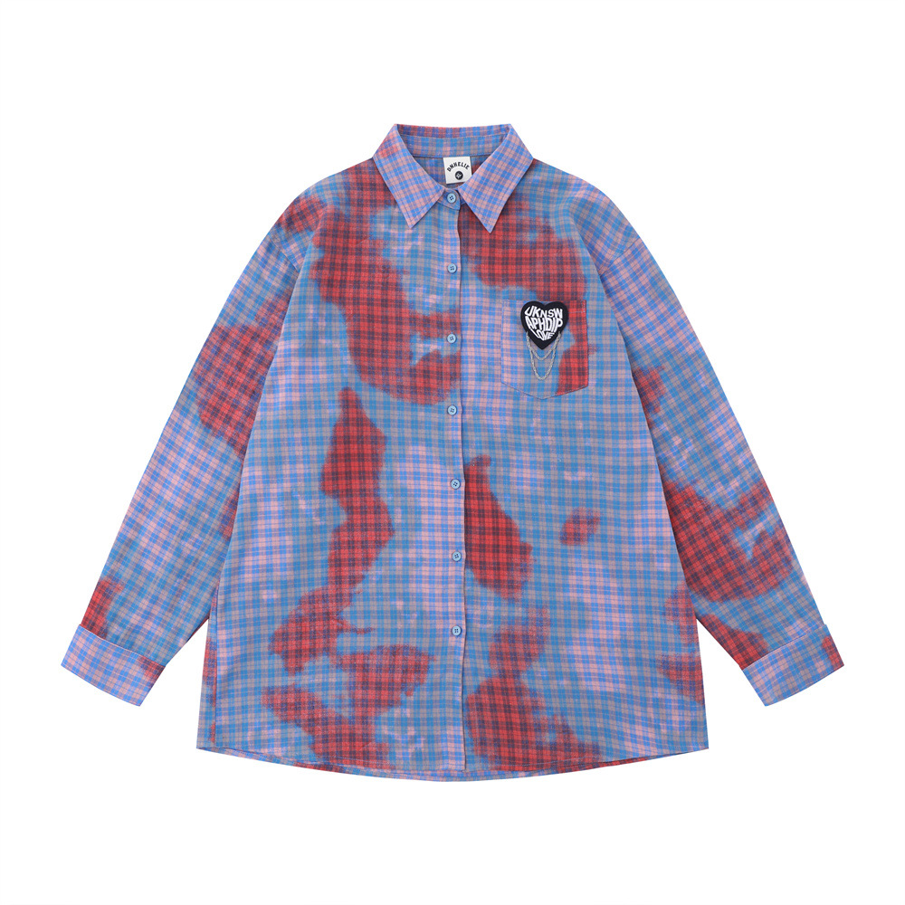 Loose Casual Pocket Design Spring And Autumn Shirt Outer Wear