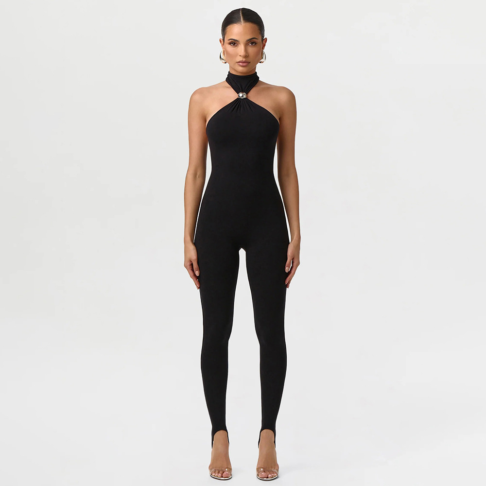 Women's Tight-Fitting Athletic Jumpsuit