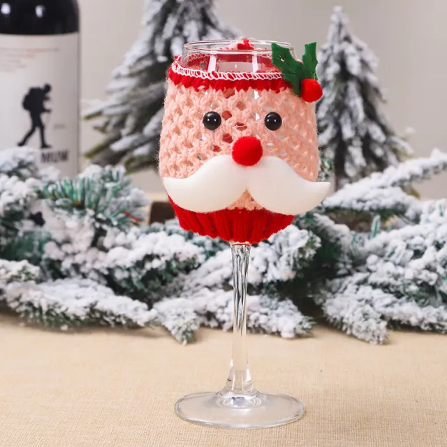 New Products In Stock Christmas Wool Wine Cup Cover Gjt159 Elderly - Shop at LoveMi