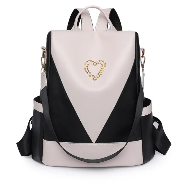 Simple Travel Backpack PU Anti theft Backpack Black - Shop at LoveMi
