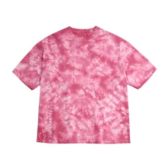 Tie-dye Pattern Short-sleeved T-shirt Popular Style - Fashion Pink - View 1