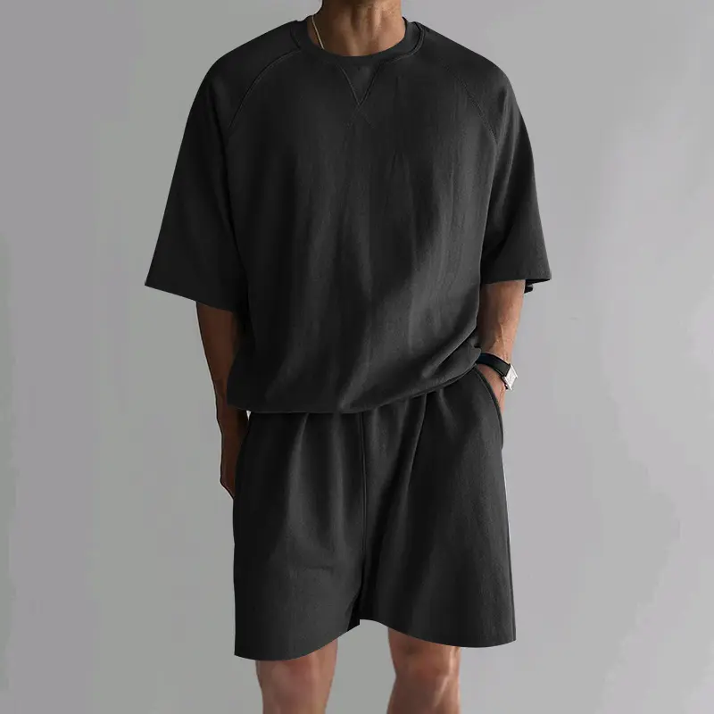 Men's Terry Casual Round Neck Sports Shorts