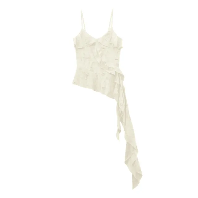Summer style Distressed Top For Edgy Cool Girls Apricot - Shop at LoveMi