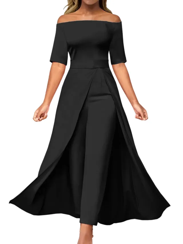 Women's Fashionable Elegant Black Jumpsuit Black - Shop at LoveMi