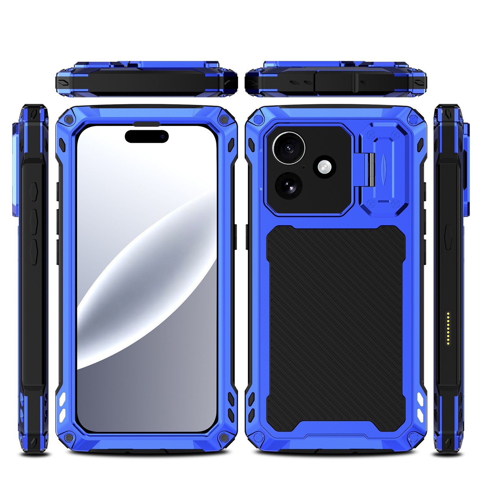 Silver Shield Phone Case With Magnetic Full Cover Lens Protection And Stand 8