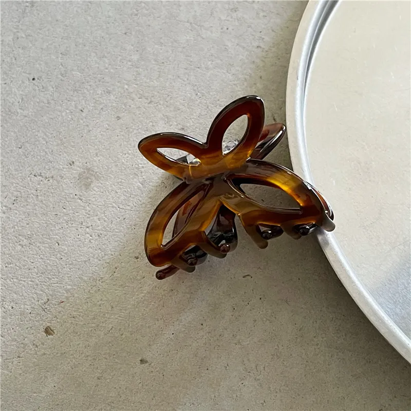 Fashion Retro Colorized Butterfly Small Hair Clip - 2 Brown