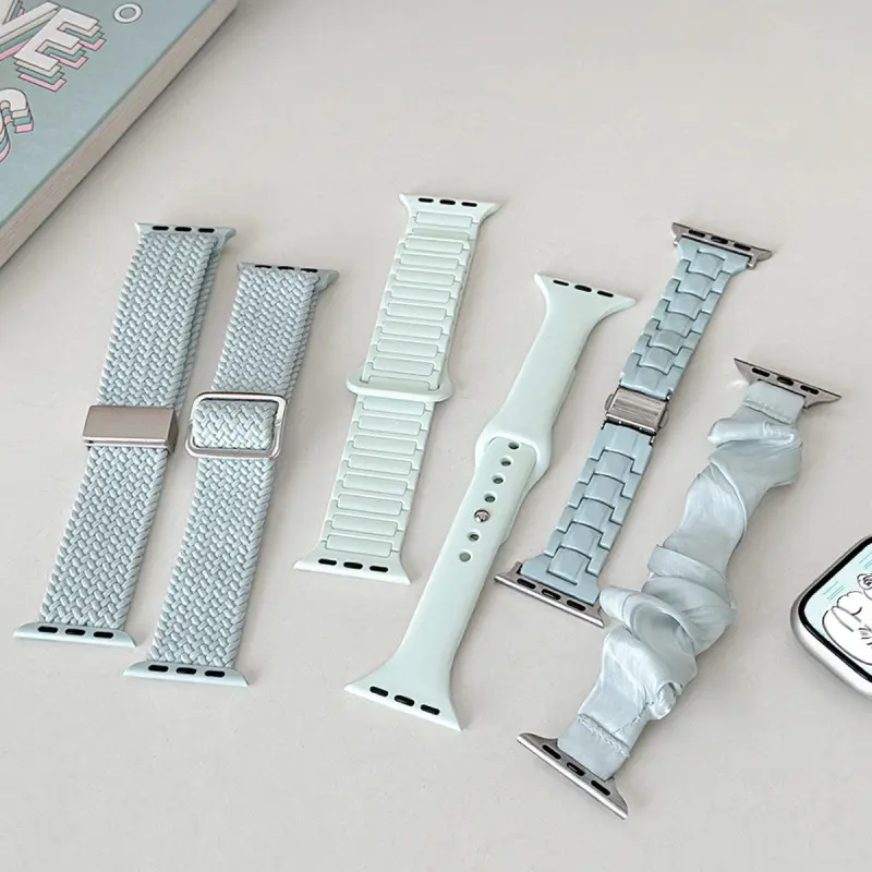 High-End Summer Light Mint Nylon Watch Strap