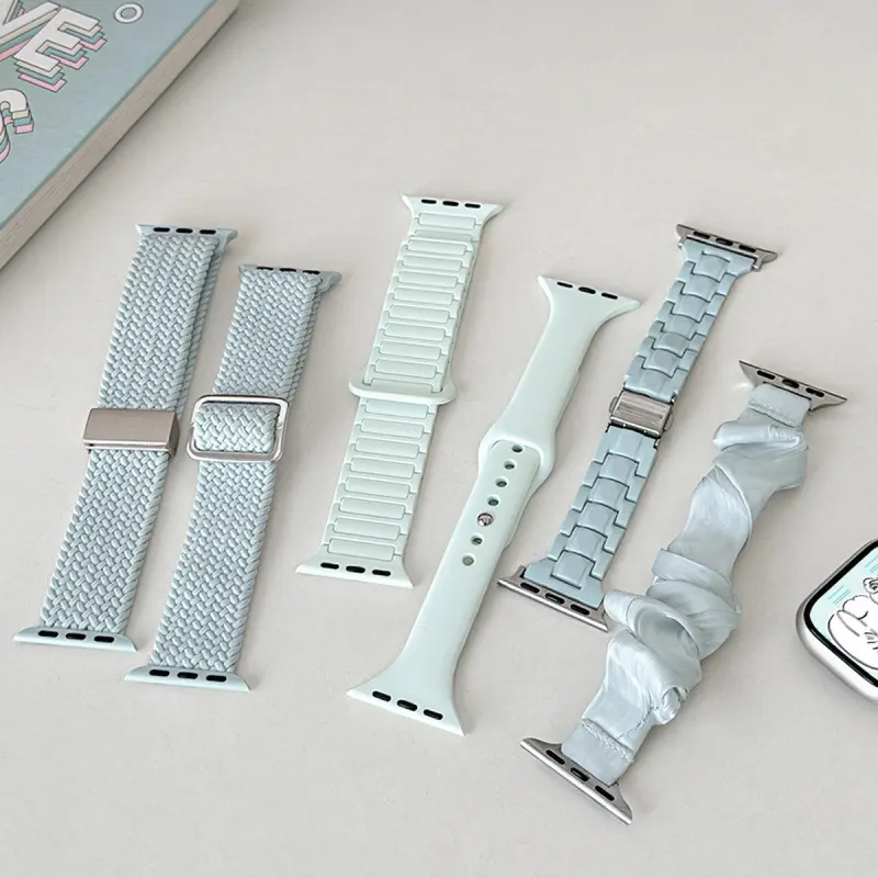 High-End Summer Light Mint Nylon Watch Strap Series
