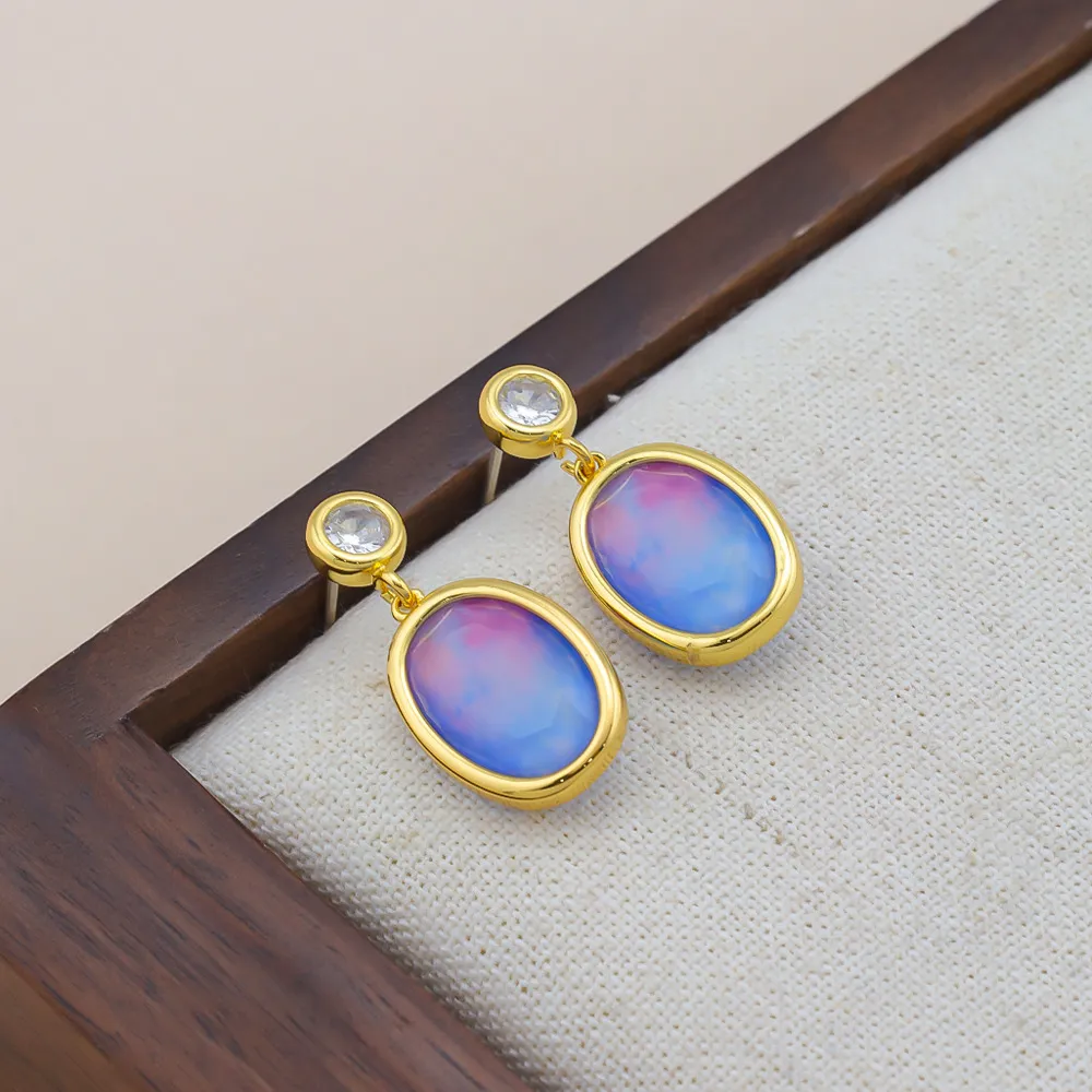 Japan-Korea Bohemian Colorful Stones Niche Design