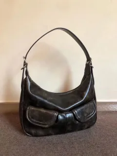 One-shoulder Maillard Distressed Underarm Bag Women - Main Picture Bag - View 1