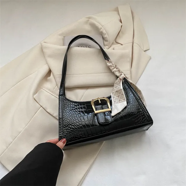 Armpit Casual Handbag One Shoulder Retro Black - Shop at LoveMi