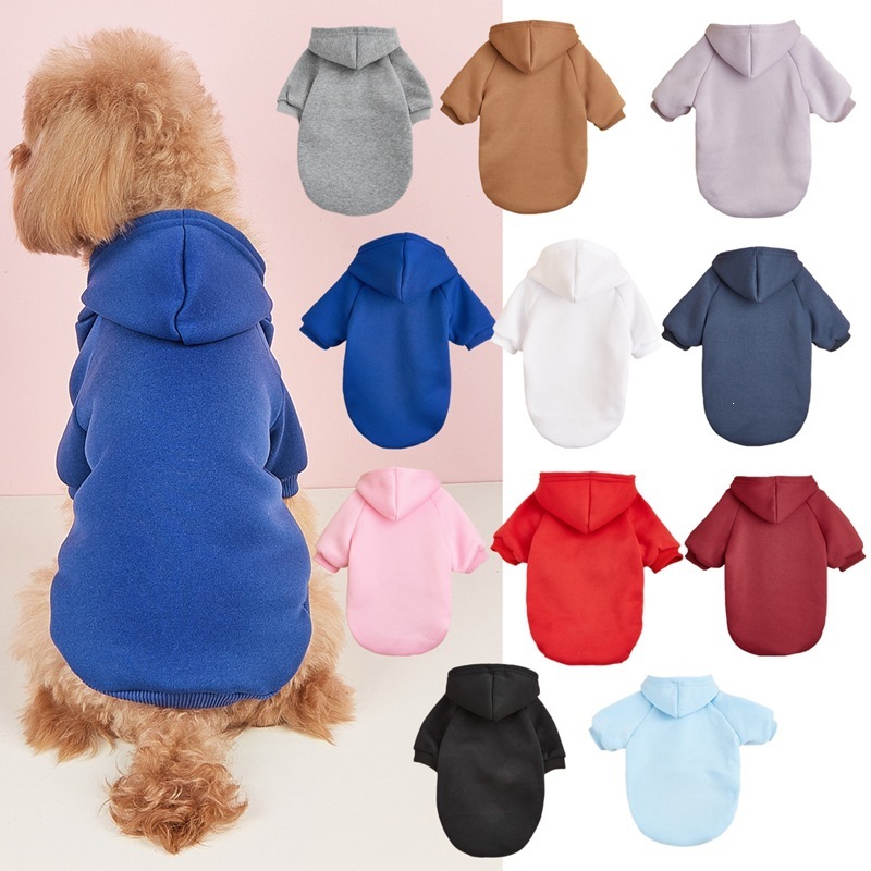 Classic Solid-color Hoodie For Pet Warmth