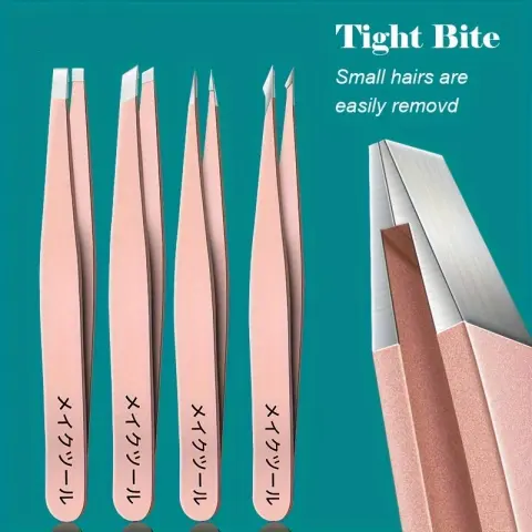 Eye Tweezer 4-piece Set Manicure Expert Eye-brow Knife Portable