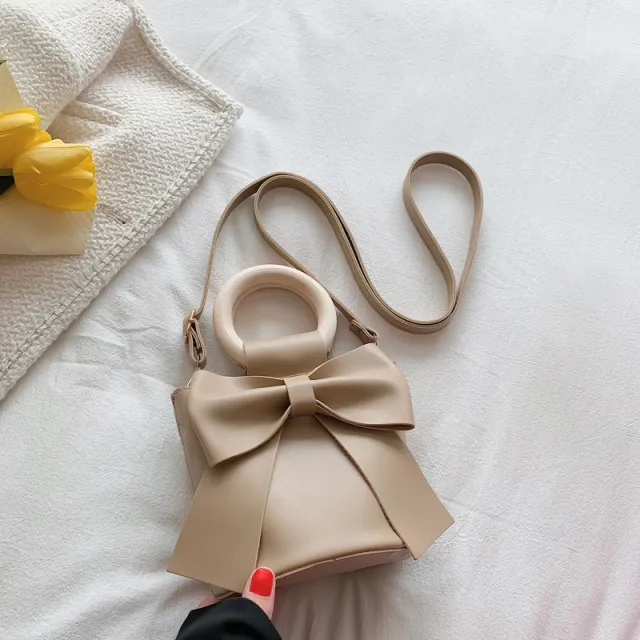 Summer New Vintage Bow Bag For Women Khaki - Shop at LoveMi