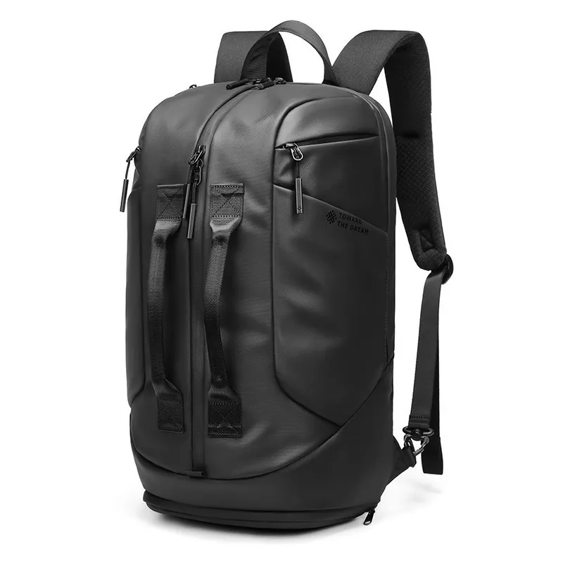 Large Capacity Backpack Men's Multifunctional Oxford Cloth - Black