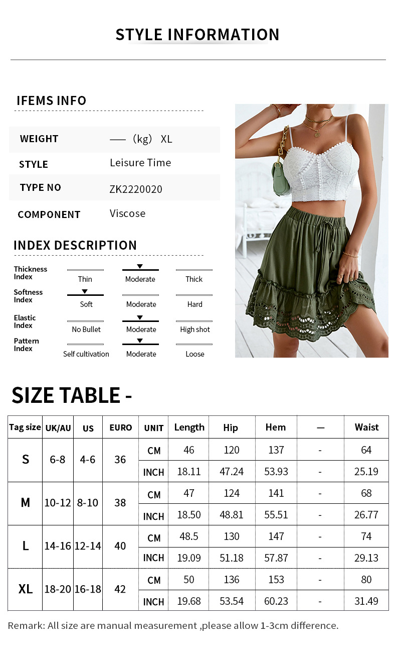 Title 1, Versatile Casual Womens Lace Patchwork Skirt f...