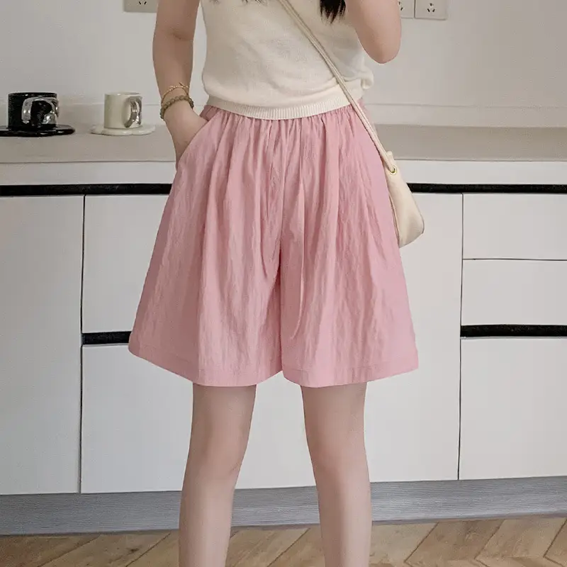 Cropped Pants High-waisted With A Draped Pleated Wide-leg Design