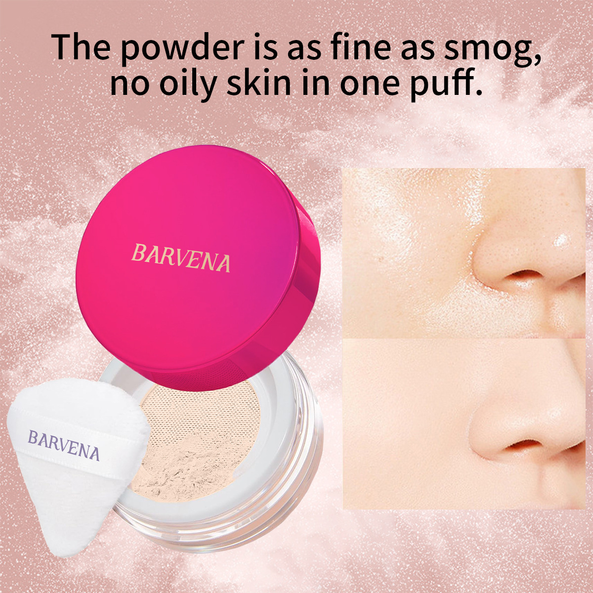 BARVENA Feather-Light Soft-Focus Setting PowderLong-Lasting Powder In A Compact Form