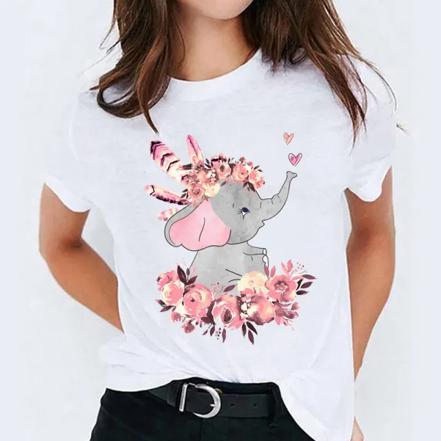 Women's Cat Pet Funny Round Neck Fashion Top Cz22659 - Shop at LoveMi