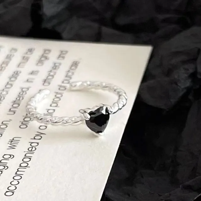 Sweet Cool Style Black Zircon XINGX Ring For Women Black - Shop at LoveMi