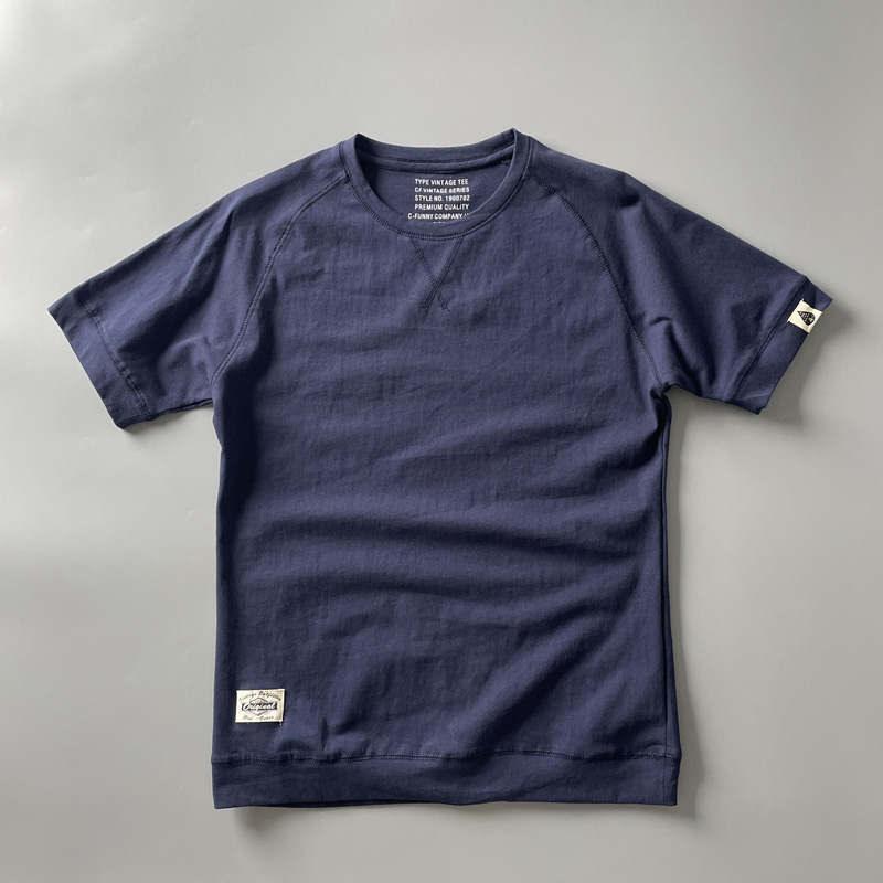 Mens Retro Crew-Neck Short-Sleeve T-Shirt 8