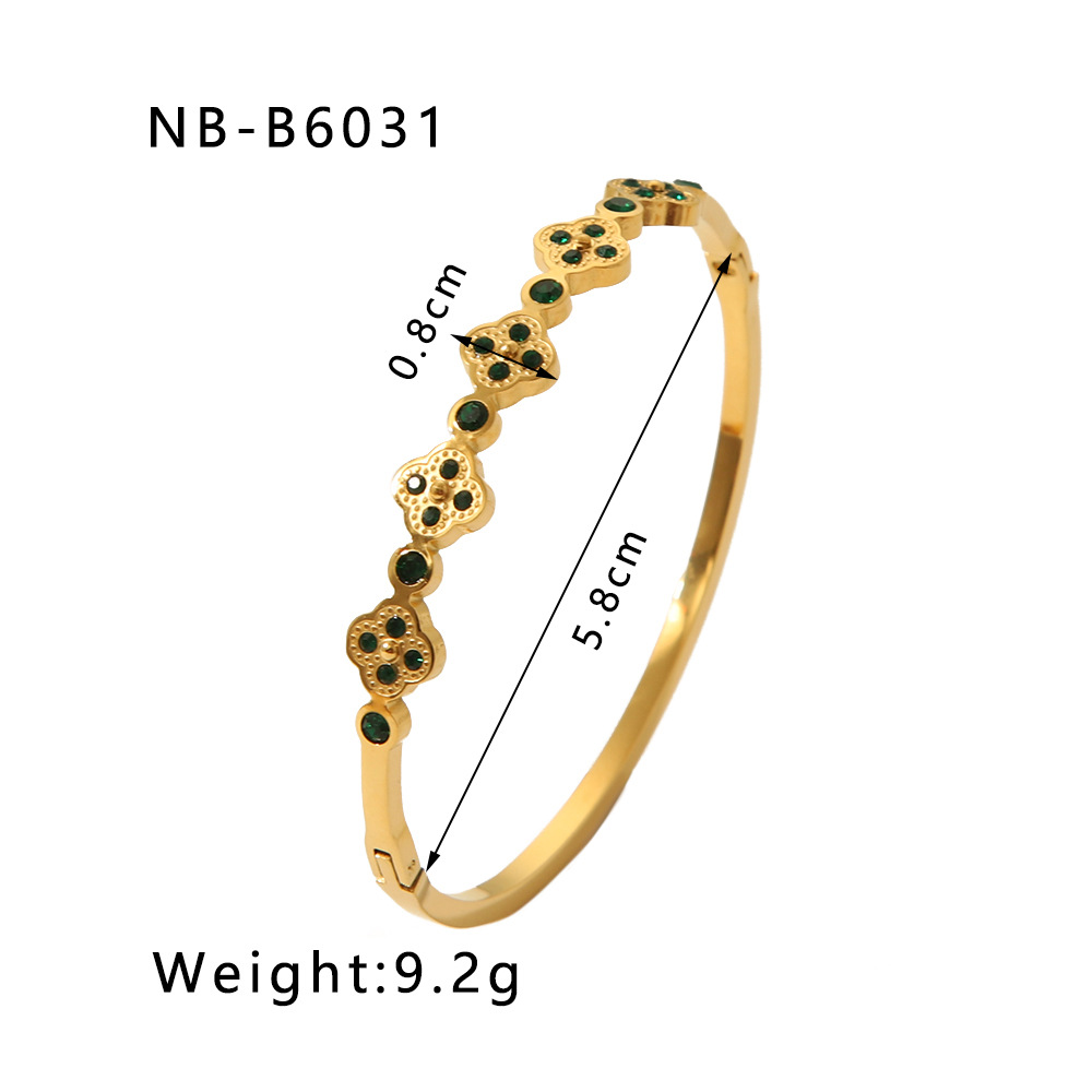 French Ins White Sea Shell Pentagram Zircon Geometric Bracelet Nbb6031 - Shop at LoveMi
