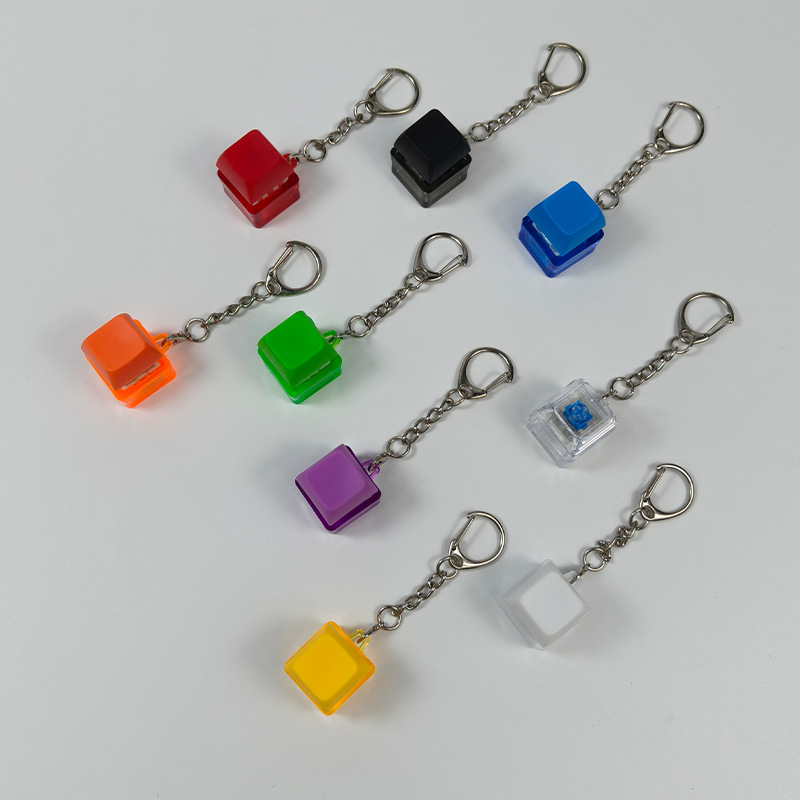 Stress-relief Keychain Toy With Finger-popping Buttons For Venting