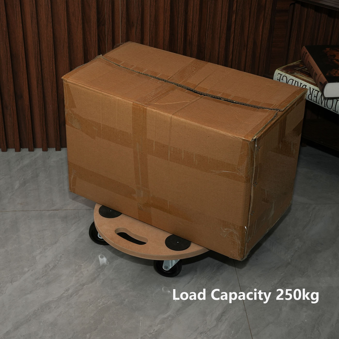 2PCs Wooden Mover Non-slip Platform Trolley Mobile Cart Wooden Tools