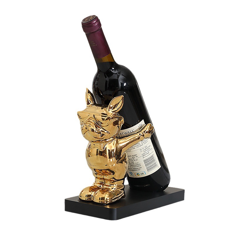 Wine Rack Decoration French Bulldog Creative And Slightly Luxury Decorations — foto 20