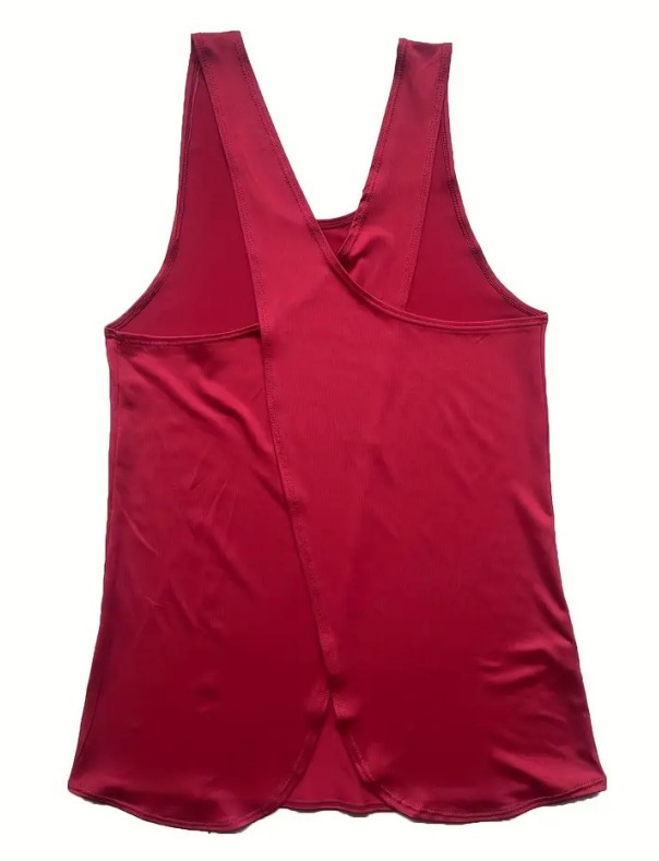Yoga Vest Women's Summer Thin Loose Exercise Blouse Wine Red - Shop at LoveMi