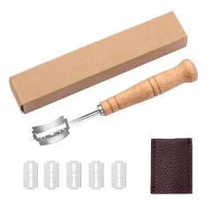 Wooden Handle Arc Bread Cutter Creative Style Stainless Steel Repair Knife - Paper Box Packaging - View 1