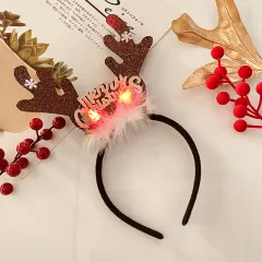 Christmas Antlers Hairband Decoration Plush - 30 Style - View 1