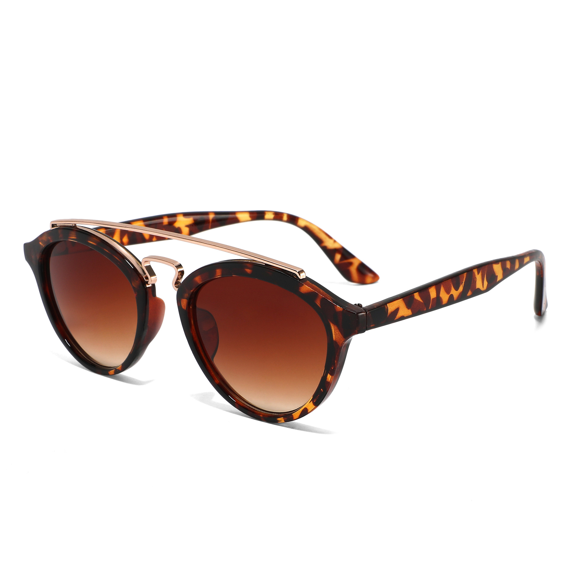 Womens Classic Narrow-Frame Dual-Beam Sunglasses