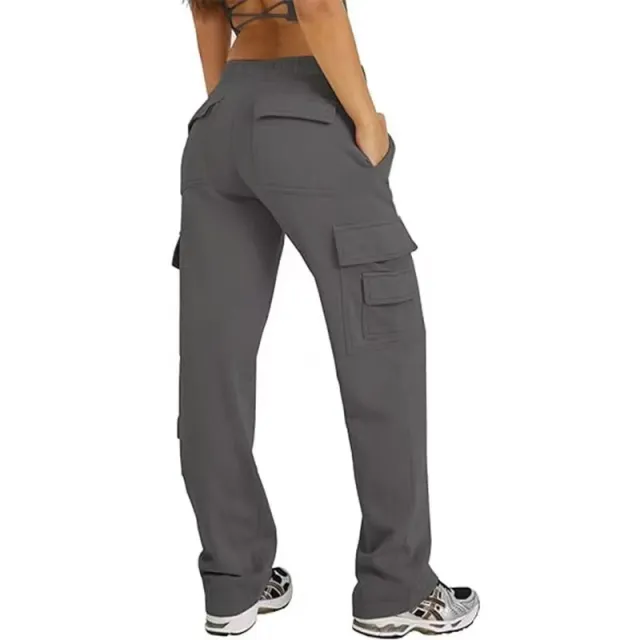 Multi pocket Y2g Overalls Casual Loose Sports Fitness Wide leg Pants Dark Gray - Shop at LoveMi