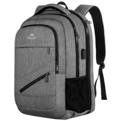 Men's And Women's Fashion Large Capacity Travel Computer Backpack - Grey - View 1