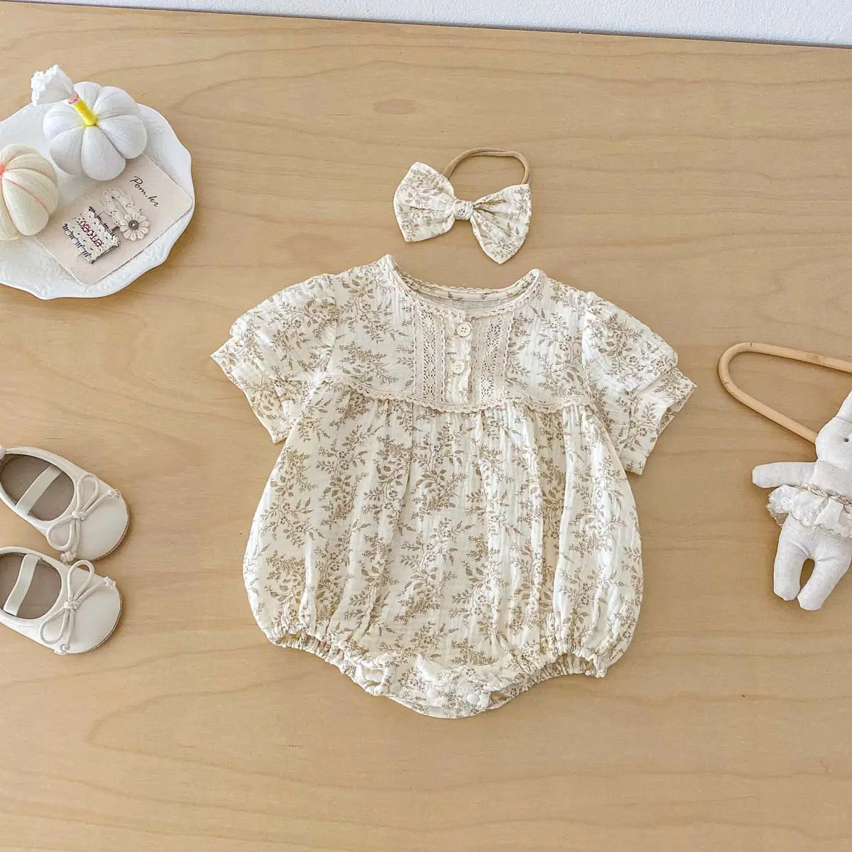 Stylish Lace Short-Sleeve Romper