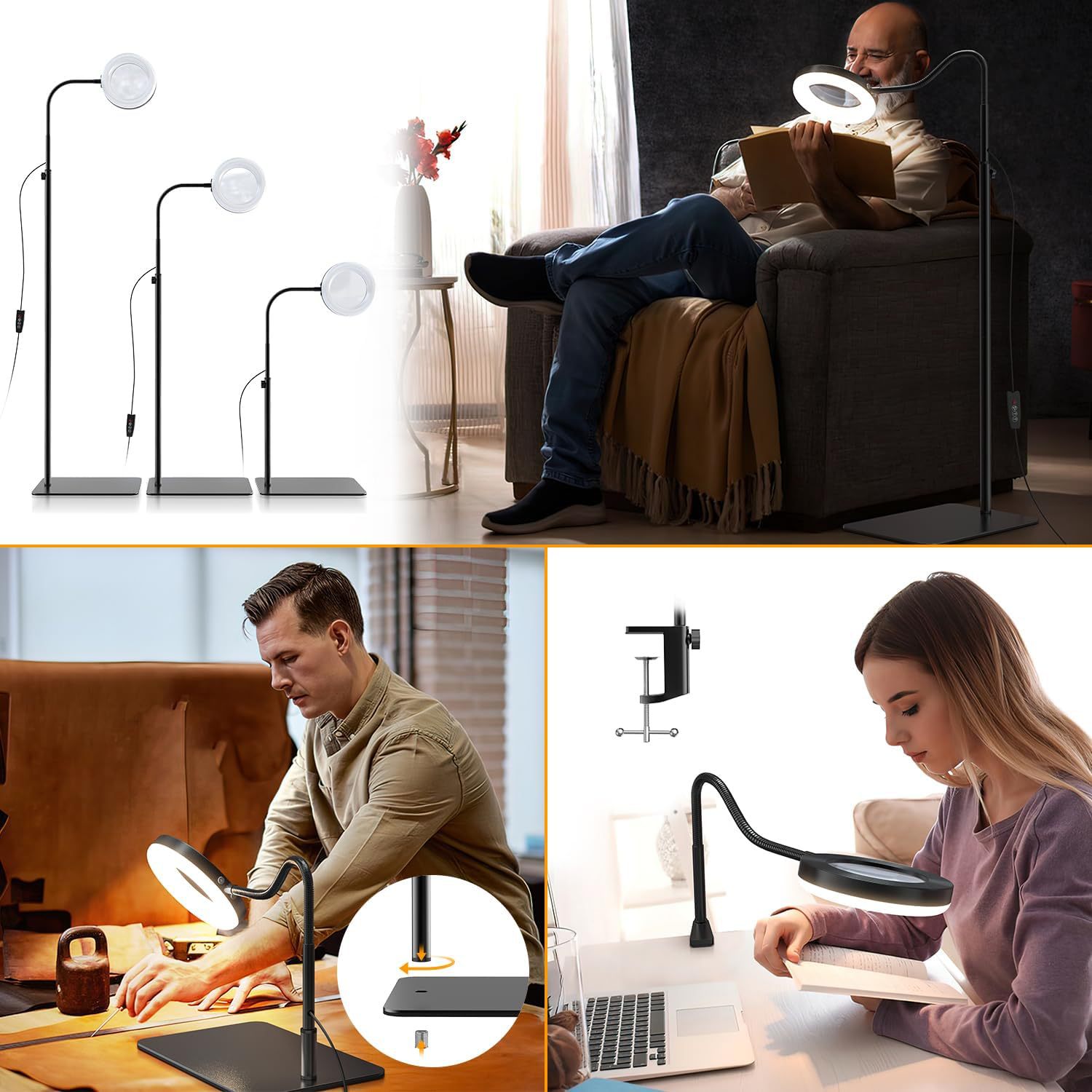 Soft-LED Ultra-Bright 110V Floor Lamp For Work - Image 2